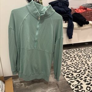 Mint Green Half-Zip Pullover
